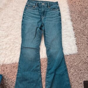 American Eagle Curvy Super Hi Rise Flare Jeans